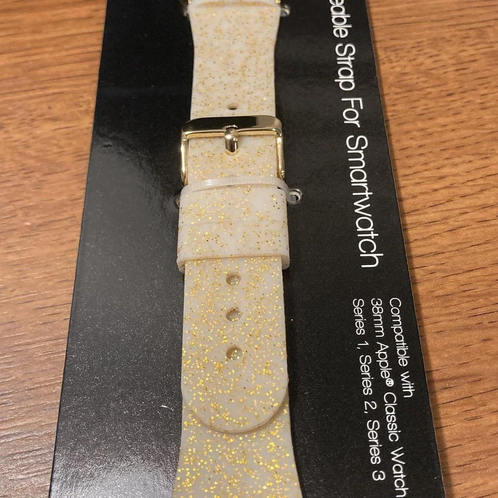 Smartwatch strap gold glitter